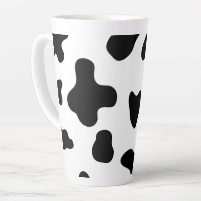 Moderne schöne schwarze und weiße Kuh Milchtasse (Linke Ecke)