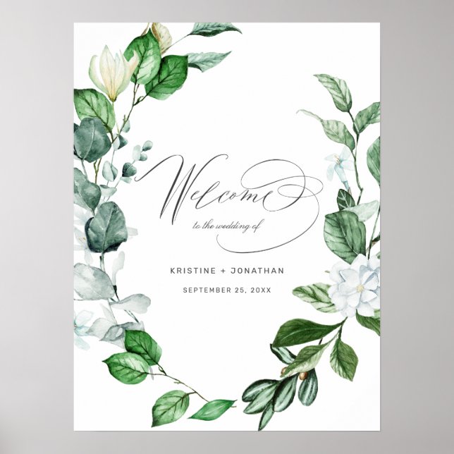 Moderne Schöne Wiege Blumenzwiebeln Willkommen Poster (Vorne)