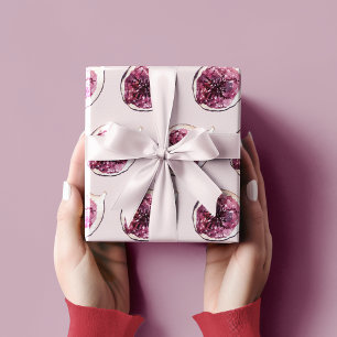 Moderne Schönheit Pastell Lila Feigen Muster Geschenkpapier