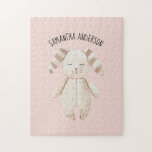 Moderne Schönheit Pastell Pink Bunny mit Namen<br><div class="desc">Moderne Schönheit Pastell Pink Bunny mit Namen</div>