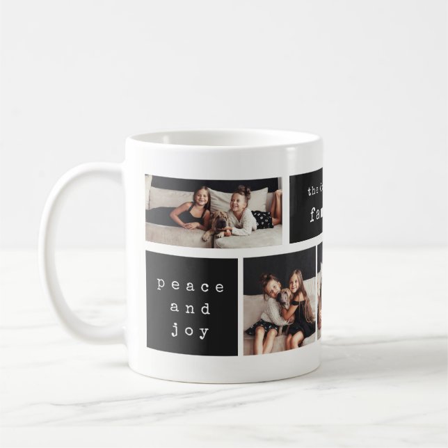 Moderne Schreibmaschine | Weihnachten 4 FotoCollag Kaffeetasse (Links)