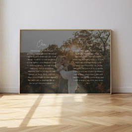 Moderne Schreibschrift-Hochzeitsgelübde mit benutz Poster