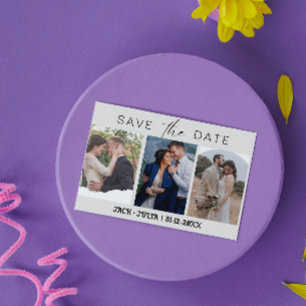 Moderne Schrift 3 Foto-Vorlagen Save the Date