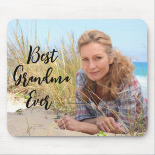 Moderne Schrift Best Grandma Ever Foto Mousepad
