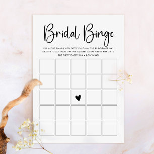 Moderne Schrift Bingo Spielkarte Einladung