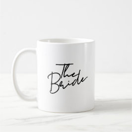 Moderne Schrift Braut T-Shirt Kaffeetasse