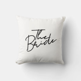 Moderne Schrift Braut T-Shirt Kissen