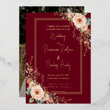 Moderne Schrift Burgunderrote und rosafarbene flor
