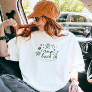 Moderne Schrift Camp Junggesellinnenabschied Custo T-Shirt