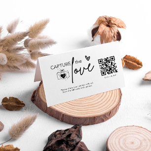 Moderne Schrift Capture The Love QR-Code gefaltete