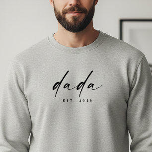 Moderne Schrift „Dada“ gegründet, Papa-Geschenk Sweatshirt