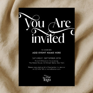 Moderne Schrift Elegant & Chic Business-Event-Gala Einladung
