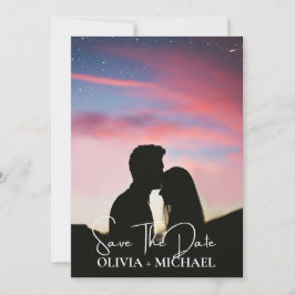 Moderne Schrift Elegante Hochzeit Termin vormerken Save The Date