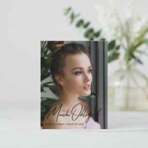 Moderne Schrift Elegantes Foto Abschluss Danke Postkarte