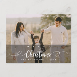Moderne Schrift, frohe Weihnachten Familienferien Postkarte