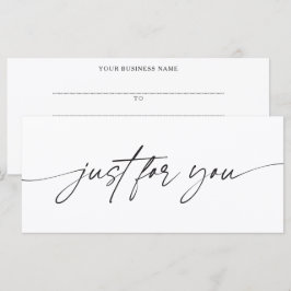 Moderne Schrift Geschenkgutschein für Sie