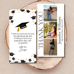 moderne Schrift Graduation 3 Fotobox 2026 Dankeskarte