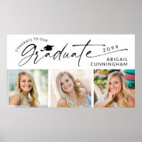 Moderne Schrift Graduiert 3 Fotos Abschlussfeier