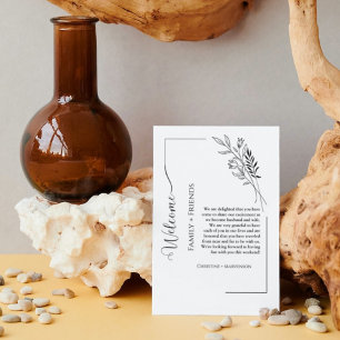 Moderne Schrift Hochzeit Begrüßung & Itinerary Woc Ankündigung