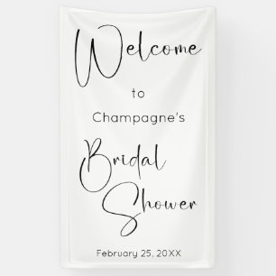Moderne Schrift Hochzeitsdusche Willkommen Banner