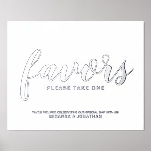 Moderne Schrift Hochzeitsgeschenke Silber Foliendrucke