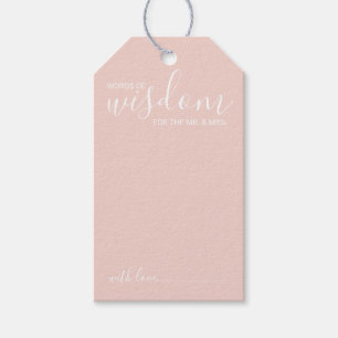 Moderne Schrift Hochzeitsratschläge und -wünsche Geschenkanhänger