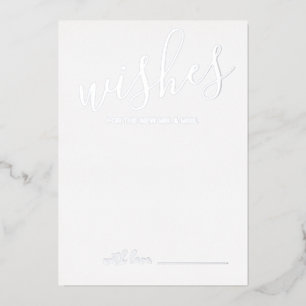Moderne Schrift Hochzeitsratschläge und Wünsche Si Folieneinladung