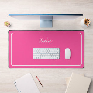 Moderne Schrift Kalligrafie auf Neonpink Schreibtischunterlage