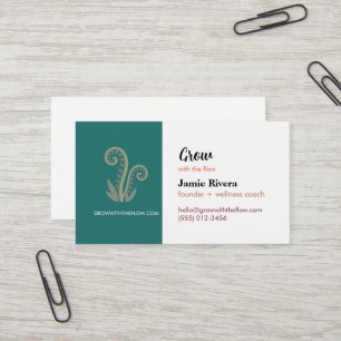 Moderne Schrift Moderne Visitenkarte Wachsen mit