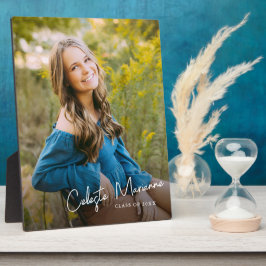 Moderne Schrift Name Abschlussfoto Fotoplatte