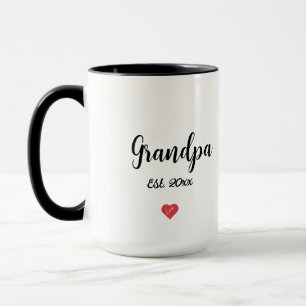 Moderne Schrift Oma Jahr Est Herz 2 Getönt Tasse