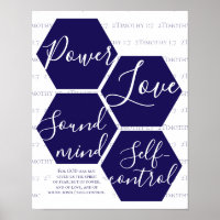 Moderne Schrift POWER LOVE SOUND MIND Christlich