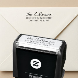 Moderne Schrift Rücksendeadressestempel für Einlad Permastempel