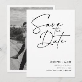 Moderne Schrift Save the Date Einladung