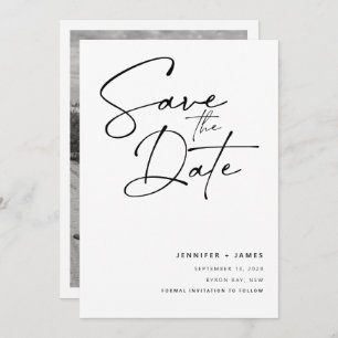 Moderne Schrift Save the Date Einladung