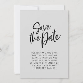 Moderne Schrift Save the Date Hochzeitsankündigung