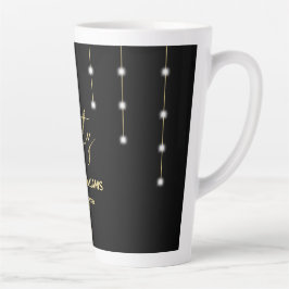 Moderne Schrift Schwarz-Gold-Party Milchtasse