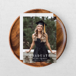Moderne Schrift Senior Foto Abitur Einladung