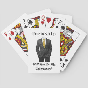 moderne Schrift Tuxedo Trauzeuge Vorschlag Spielkarten