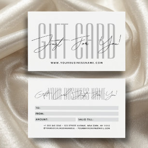Moderne Schrift-Typografie Geschäft Geschenkkarte