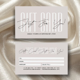 Moderne Schrift-Typografie Geschäft Geschenkkarte