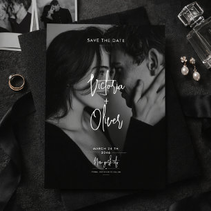 Moderne Schriftart Black Editorial Foto Save the D Date