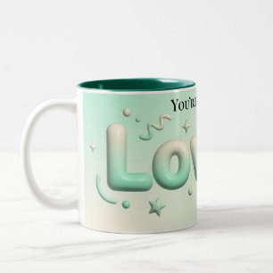 Moderne Schriftart Lovely Ästhetik Benutzerdefinie Zweifarbige Tasse