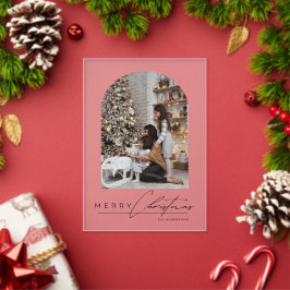 Moderne Schriftfamilie Arch Weihnachtskarte mit Fo Acryleinladungen