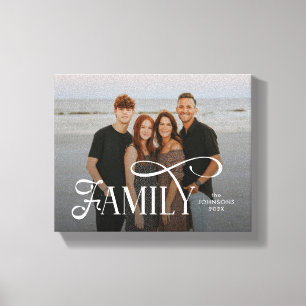 Moderne Schriftfamilie Benutzerdefinierter Foto-Na Leinwanddruck