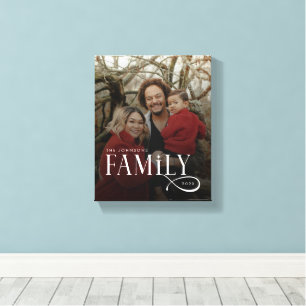 Moderne Schriftfamilie Benutzerdefinierter Foto-Na Leinwanddruck