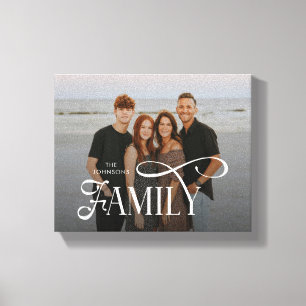Moderne Schriftfamilie Benutzerdefinierter Foto-Na Leinwanddruck