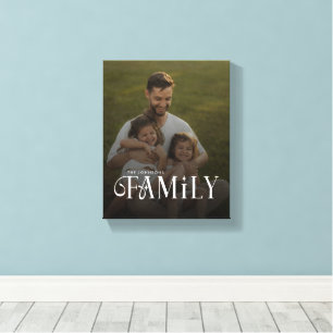 Moderne Schriftfamilie Benutzerdefinierter Foto-Na Leinwanddruck
