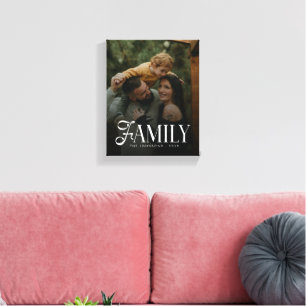 Moderne Schriftfamilie Benutzerdefinierter Foto-Na Leinwanddruck