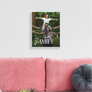 Moderne Schriftfamilie Benutzerdefinierter Foto-Na Leinwanddruck